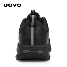 UOVO Men's Coach Children's School Shoes Leather Uniform Shoes Black Sports Shoes Size 13.5 UK Kid-5 Boys 31EU-38EU