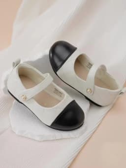 Dave Bella Beige Children Leather Shoes for Girls Kids Student Princess Shoes Rubber Bottom Leather Shoes DB1247953