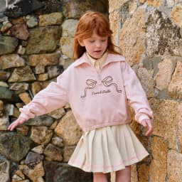 Dave Bella Children Girls' Skirt Set Autumn Baby's Bow Print Hoodie Pleated Short Skirt Two Piece Set Party Cute DK3253393