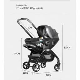 Multi Functional Newborn Baby Sleeping Basket, Baby Safety Seat, Baby Stroller, Multi-purpose Portable Four-wheel Stroller