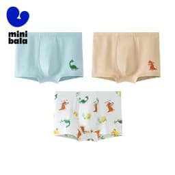 Mini Bala New Boys' Anti-Bacterial Pure Cotton Underpants Boxer Shorts 2024