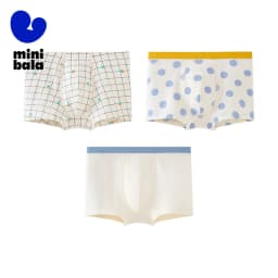Mini Bala New Boys' Anti-Bacterial Pure Cotton Underpants Boxer Shorts 2024