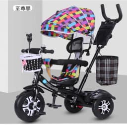LazyChild Rotatable Seat Children's Tricycle 1-5 Year Old Metal Frame Baby Bicycle Bike Baby Stroller With Awning 2026 New