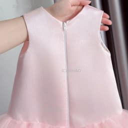 Party Dress Pink Baby Girls Vest with Mesh Skirt First Birthday Kids Celebration Pageant Princess Gown Toddler Formal Dresses