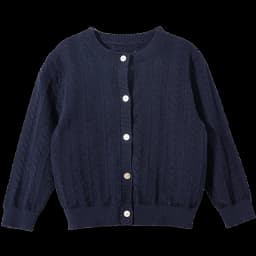 Amila 2026 Spring Children's Sweater Cardigan Round Neck Hollow Pattern Casual Loose Daily Fashion Gentle Top