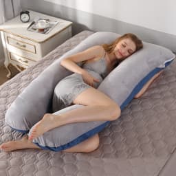 Blue Grey Maternity Body Pillow 120x70cm - Soft Plush Pregnancy Cushion for Sleeping, Side Sleeper Support for Women Wholesale