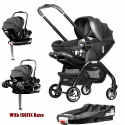 LUVCHAIN 4-in-1 Baby Stroller with ISOFIX Base Car Seat Lightweight Newborn