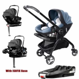LUVCHAIN 4-in-1 Baby Stroller with ISOFIX Base Car Seat Lightweight Newborn