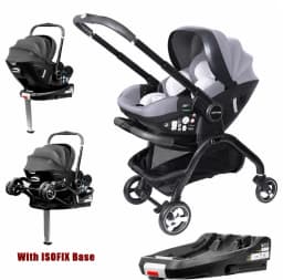 LUVCHAIN 4-in-1 Baby Stroller with ISOFIX Base Car Seat Lightweight Newborn