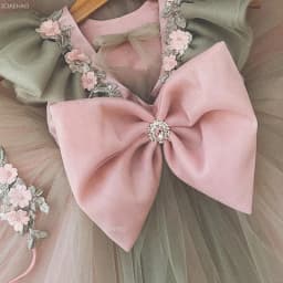 Girls Birthday Princess Dress Children New Party Gown with Flutter Sleeves for Kids Celebration Pageant Formal Evening Costumes