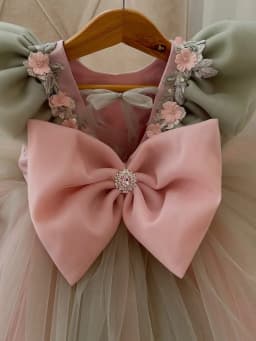 Girls Birthday Princess Dress Children New Party Gown with Flutter Sleeves for Kids Celebration Pageant Formal Evening Costumes