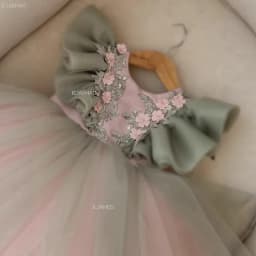 Girls Birthday Princess Dress Children New Party Gown with Flutter Sleeves for Kids Celebration Pageant Formal Evening Costumes