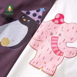 Amila 2026 Spring Children's Vacation Two Piece T-Shirt With Plaid Long Sleeved Patchwork Design, Casual And Fashionable