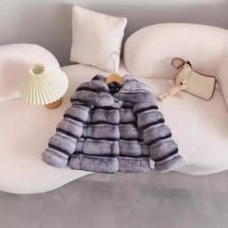 Faux Fur Coats Children Solid Fur Jackets Turn Down Collar Long Sleeves Coverd Button Thick Loose Fit Casual 2026 Autumn Winter