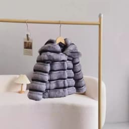 Faux Fur Coats Children Solid Fur Jackets Turn Down Collar Long Sleeves Coverd Button Thick Loose Fit Casual 2026 Autumn Winter