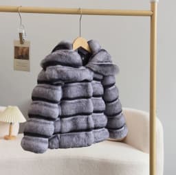 Faux Fur Coats Children Solid Fur Jackets Turn Down Collar Long Sleeves Coverd Button Thick Loose Fit Casual 2026 Autumn Winter