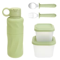 Children's Tableware Set Made of Silicone for Serving Food