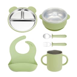 Children's Tableware Set Made of Silicone for Serving Food