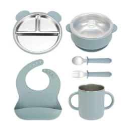 Children's Tableware Set Made of Silicone for Serving Food