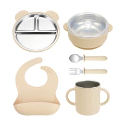 Children's Tableware Set Made of Silicone for Serving Food