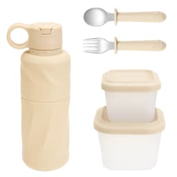 Children's Tableware Set Made of Silicone for Serving Food