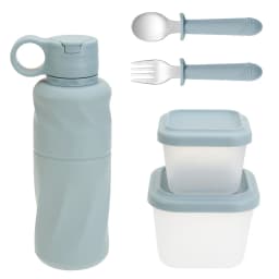 Children's Tableware Set Made of Silicone for Serving Food