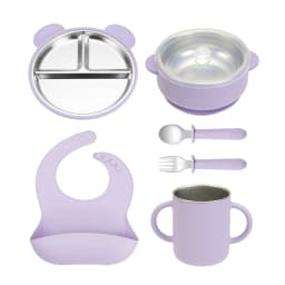 Children's Tableware Set Made of Silicone for Serving Food