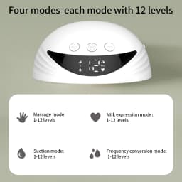 2PCS Hands Free Breast Pump Wearable Electric Breast Pump Lightweight with LED Display 4 Modes & 12 Levels