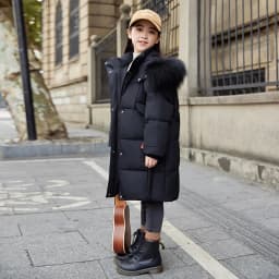 OLEKID 2025 -30 Degree Winter Down Jacket For Girl Thick Warm Long Teen Girl Jacket Coat 5-12 Years Kid Parka Children Outerwear