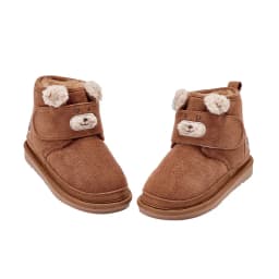 Dave Bella Children Snow Boots Winter Autumn Boys Thicken Warmth Shoes Girls Plush Brown Ankle Boots Non-slip Footwear DB4243409