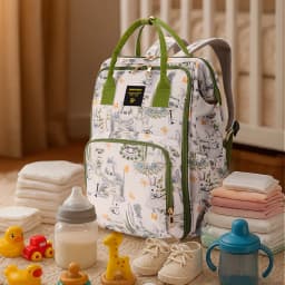 Sunveno Large Capacity Diaper Bag Backpack – Stylish Maternity Mommy Bag with Multi-Function Pockets, Lightweight Waterproof