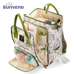 Sunveno Large Capacity Diaper Bag Backpack – Stylish Maternity Mommy Bag with Multi-Function Pockets, Lightweight Waterproof