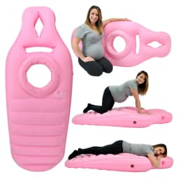 With Holes Inflatable Maternity Bed Foldable Adjustable Firmness Maternity Sleeping Mat Includes Air Pump