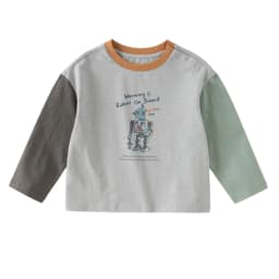 Dave Bella Children Bottom T-shirt Pullover Autumn Spring Tops Boys Pure Cotton Clothes Robot Printing Fashion Sports DB3263399