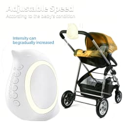 Portable Outdoor Baby Stroller Rocker with Night Light Multi-functional Wireless Bluetooth Sleep Aid Vibrating Soothing Music