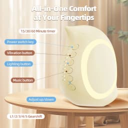 Portable Outdoor Baby Stroller Rocker with Night Light Multi-functional Wireless Bluetooth Sleep Aid Vibrating Soothing Music