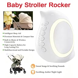 Portable Outdoor Baby Stroller Rocker with Night Light Multi-functional Wireless Bluetooth Sleep Aid Vibrating Soothing Music