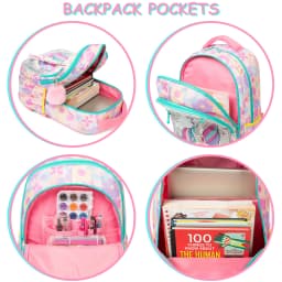 Unicorn Girls Backpack, Elementary School Kids Daypack, Student Backpack for Girls Teens, School & Travel Backpack