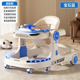 3 in 1 Baby Walker Foldable Push Walker Anti O Leg Toddler Learning Walker with Wheels Adjustable Infant Activity Center