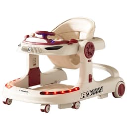 3 in 1 Baby Walker Foldable Push Walker Anti O Leg Toddler Learning Walker with Wheels Adjustable Infant Activity Center