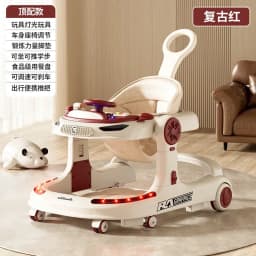 3 in 1 Baby Walker Foldable Push Walker Anti O Leg Toddler Learning Walker with Wheels Adjustable Infant Activity Center