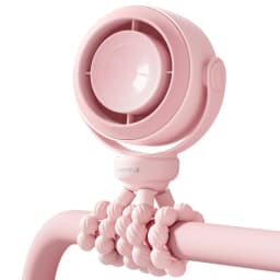 IMBABY Stroller Fan with Flexible Tripod, 5-Speed Quiet Mini Clip Fan, 360° Adjustable Portable USB Rechargeable Fan for Baby