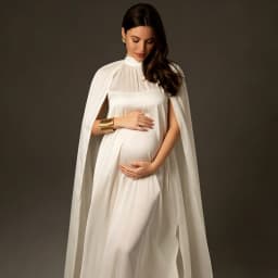 Maternity Photography Props Dress Elegant Cape Pregnant Women Photoshoot Gown Studio Pregnancy Outfits Baby Shower Outfits