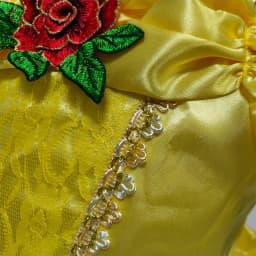 Belle Princess Dress For Girls Halloween Cosplay Costume Children Stage Performance Outfits Kids Yellow Lace Luxury Frocks