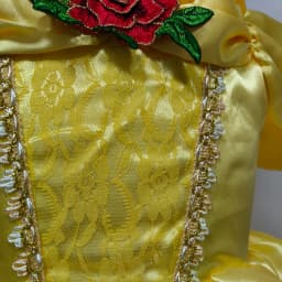 Belle Princess Dress For Girls Halloween Cosplay Costume Children Stage Performance Outfits Kids Yellow Lace Luxury Frocks