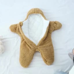 Autumn and Winter New Baby Plush Climbing Clothes Baby Warm and Thick Cartoon Dog Rabbit Cute Cotton Clothes for 0-2 Years