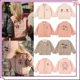 Children Outwear 26 KS Autumn Girls Embroidery Jacket Winter Sequin Lambswool Coats Girl Fleece Coat Kids Flight Suit Jackets