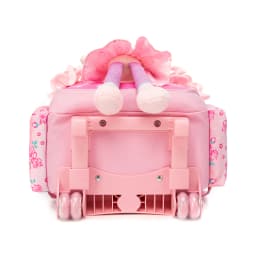 3 in 1 Backpack with Wheels for Girls Rolling Letter Backpack Cute Carry on Backpack Kids Luggage with Lunch Box Pencil Case