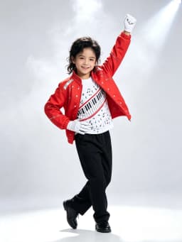 Kids Hip Hop Stage Performance Outfit Boys Retro Dance Costume Red Jacket Piano Print Shirt Pants Set Halloween Carnival Clothes
