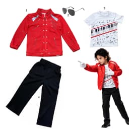 Kids Hip Hop Stage Performance Outfit Boys Retro Dance Costume Red Jacket Piano Print Shirt Pants Set Halloween Carnival Clothes